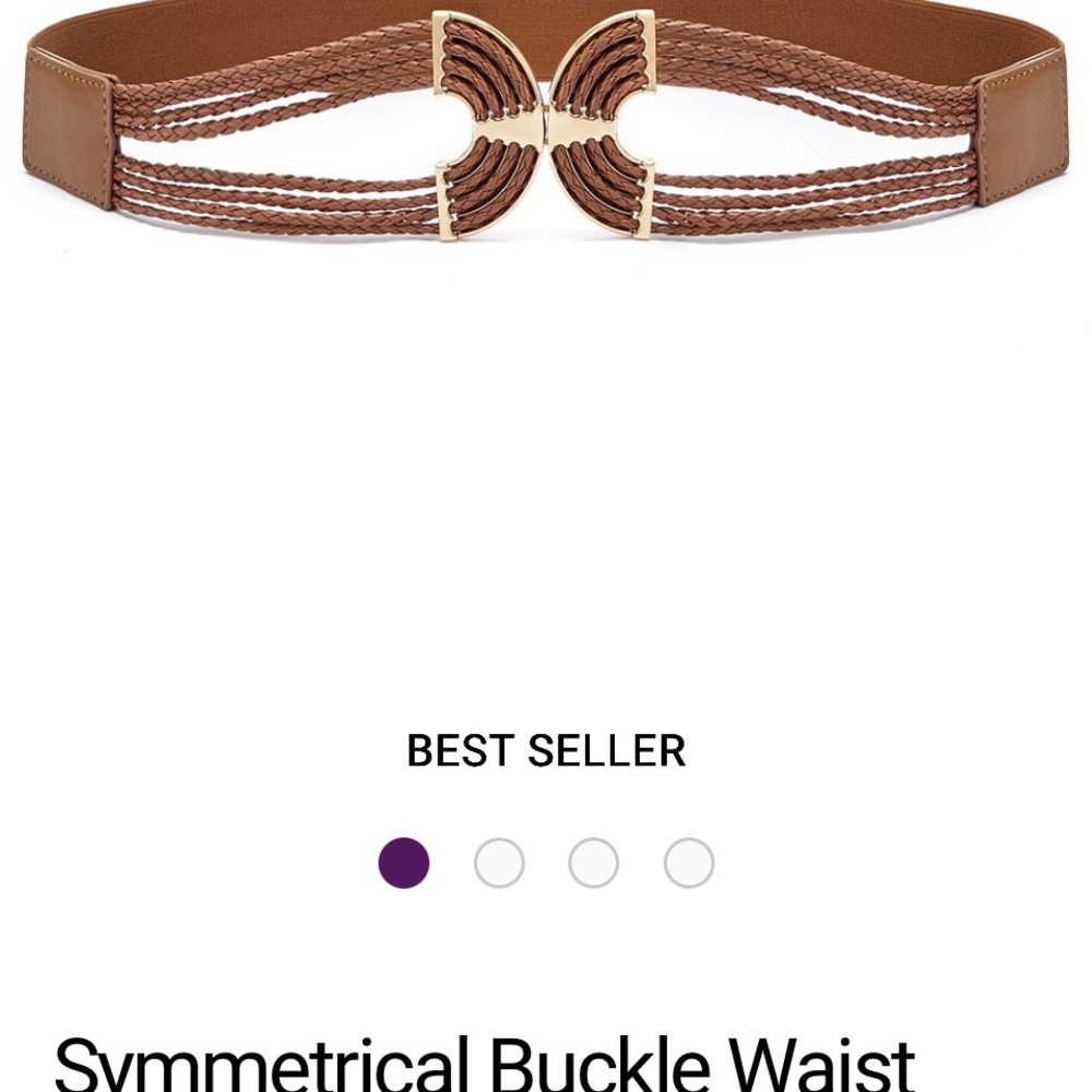 Brown Leather Double-Buckle Belt